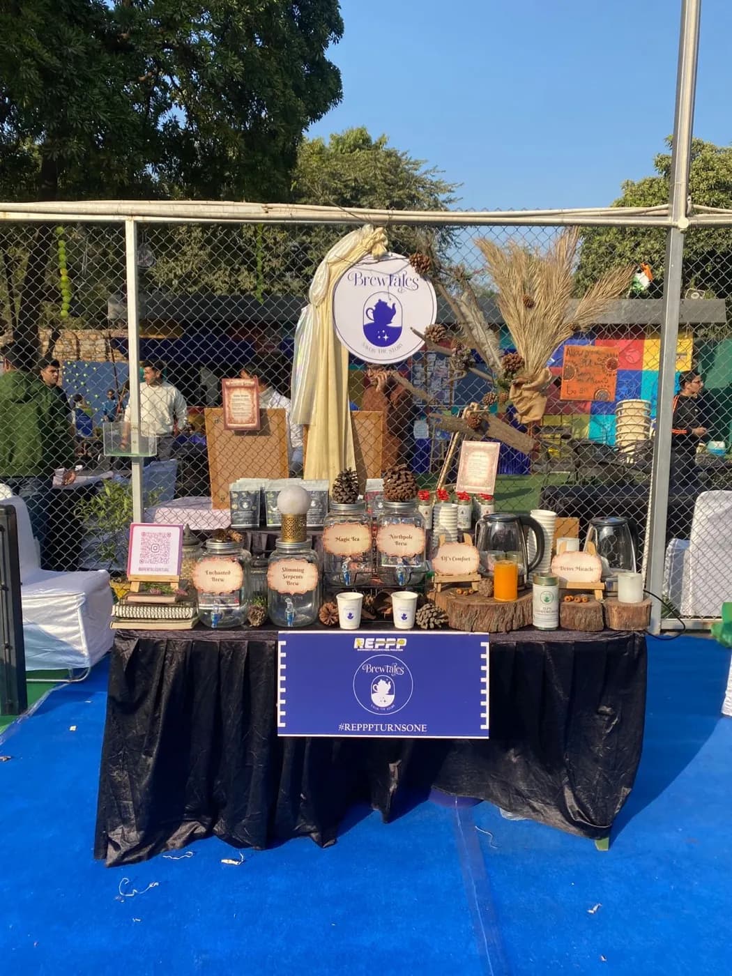 A nightfall Brewtales brew bar